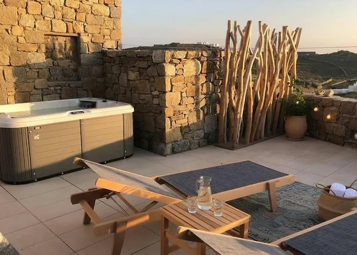 Intimate Mykonos Luxury W Jacuzzi & Sea View