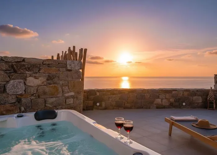 Intimate Mykonos Luxury W Jacuzzi & Sea View * Mykonos Town