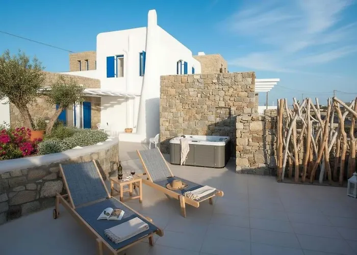 Intimate Mykonos Luxury W Jacuzzi & Sea View 別荘