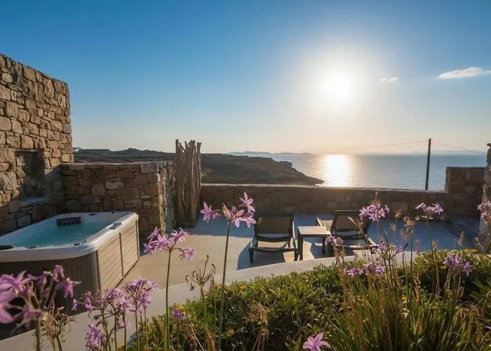 別荘 Intimate Mykonos Luxury W Jacuzzi & Sea View *